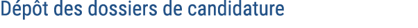 D p t des dossiers de candidature