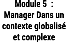 Module 5 : Manager Dans un contexte globalis et complexe