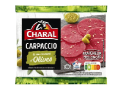 Carpaccio b uf olives CHARAL. Catalogue carrefour avril 2023 