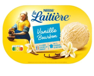 Glace Vanille Bourbon LA LAITIERE . catalogue carrefour avril 2023