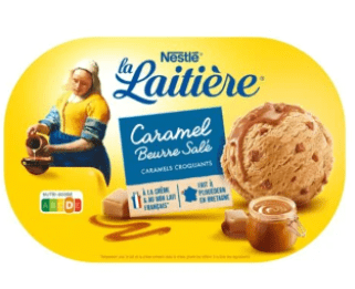 Glace Caramel Beurre Sal LA LAITIERE . Catalogue carrefour avril 2023 