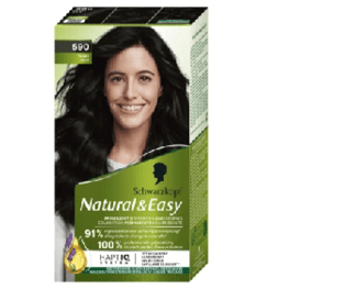 Coloration Permanente Natural & Easy noir 590. Catalogue carrefour avril 2023 