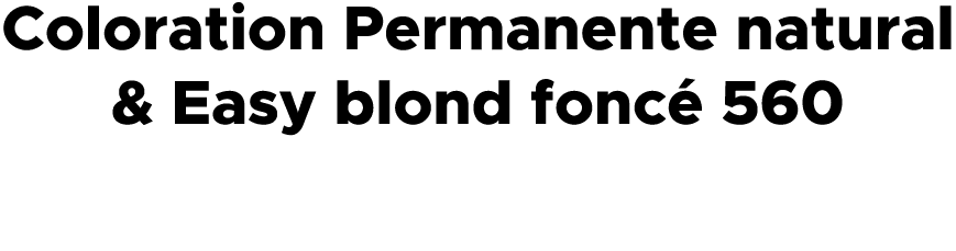 Coloration Permanente natural & Easy blond fonc 560