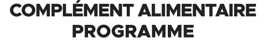 Compl ment alimentaire programme
