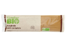 P tes spaghetti semi-complets Bio. Catalogue carrefour avril 2023 