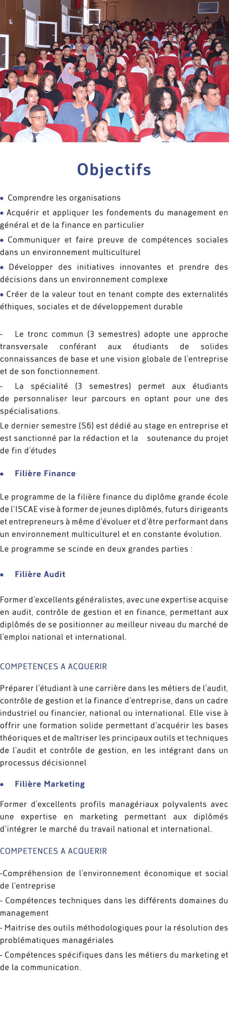 ￼ Objectifs • Comprendre les organisations • Acqu rir et appliquer les fondements du management en g n ral et de la f...
