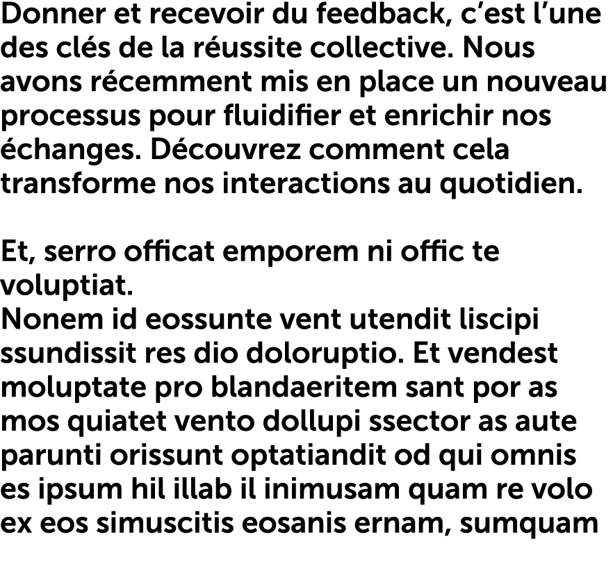 Donner et recevoir du feedback, c’est l’une des cl s de la r ussite collective. Nous avons r cemment mis en place un ...